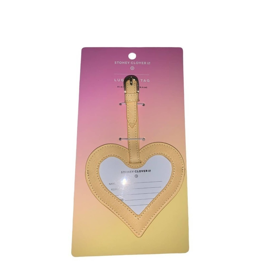 NWT Stoney Clover Lane x Target Pink Heart Luggage Tag